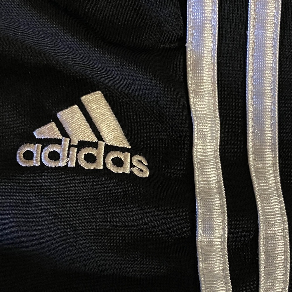 Adidas • Kids • Black Joggers with White Stripes - Picture 3 of 3